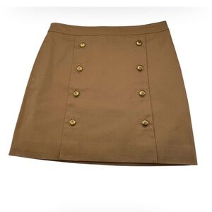 WITH TAGS - Givenchy Tan Double-Breasted Mini Skirt